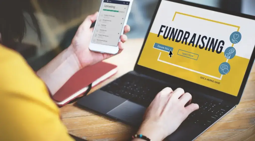Campaign finance software dashboard displaying fundraising analytics and contribution data
